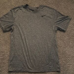 Nike Gray Short Sleeve Tee with Swoosh Logo